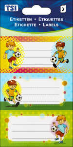TSI Namensetiketten "Soccer", 3 Blatt