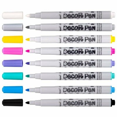 KOH Decor Pen - Deko Marker " Pastel 7 + 2  " 1,2 mm,  im 9er Pack