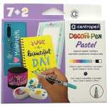 Centro Decor Pen Deko Marker " Pastell 7 + 2 " 1,2 mm 9er