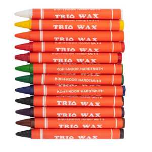 KOH Wachsmalstifte TRIO WAX 8,2 mm x 90 mm 12er Pack