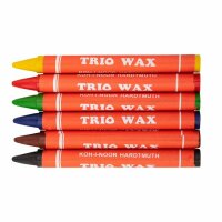 KOH Wachsmalstifte  " TRIO  WAX  " 8,2  mm x 90 mm, im 6er Pack