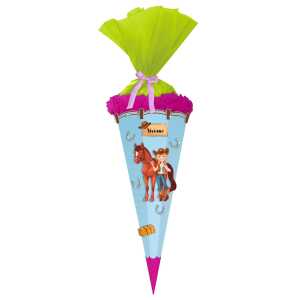 SCHULTÜTEN-BASTELSET EASY LINE "PFERD & REITERIN"