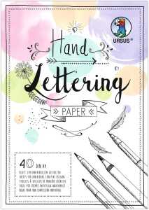 HANDLETTERING PASTEL MIX 130/300G.A4 40BL.5F SORT.