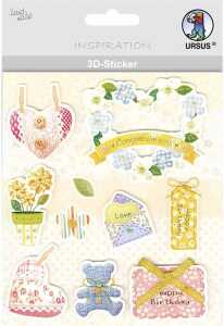 3D-STICKER-SET 3 "BIRTHDAY",7STK