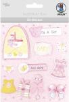 3D-STICKER-SET 7 "BABY GIRL",7STK