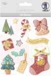 3D-STICKER-SET 10 "CHRISTMAS",7STK