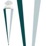 Roth XXL-Basteltüte, weiß, 100cm, eckig, Rot(h)-Spitze, Tüllverschluss