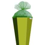 Roth Schultüte 85cm eckig Basteltüte maigrün