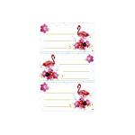 Roth Buchetiketten Flamingo, ca. 7,5x4,5 cm, 3x3 Etiketten