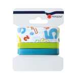 Präsent Schleifenband Numbers-Blau 3er Karte...