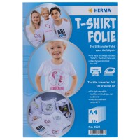 Herma T-Shirt Folie A4 für helle Textilien 10 Stück InkJet