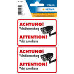 Hinweisetiketten -Videoüberwachung- 2 St.