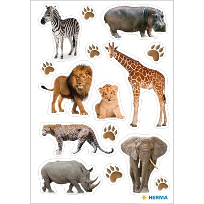 Herma Sticker DECOR Tiere Afrika Tiere 3 Bl