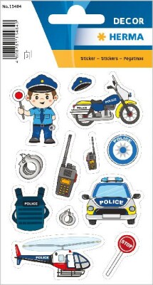 Herma Sticker DECOR Polizei 3 Bl