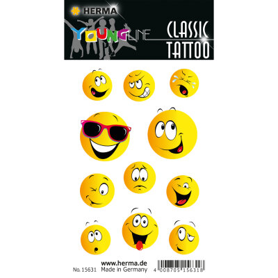 Herma CLASSIC TATTOO HAPPY FACE COLOUR