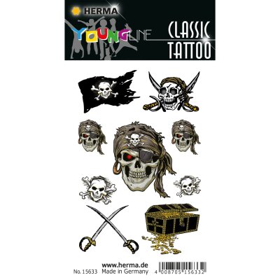 Herma Tattoo Classic Transferfolie Pirat 1 Bl 9 Tattoos