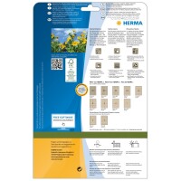 Herma Etiketten permanent haftend 25,4 x 10 mm Silphie-Papier braun 20 Bl 3780 Etik. LaserInkCopy