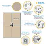Herma Etiketten permanent 105 x 148 mm Silphie braun 20 Bl 80 Etik.