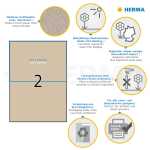 Herma Etiketten permanent 210 x 148 mm Silphie braun 20 Bl 40 Etik.