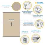 Herma Etiketten permanent 210 x 297 mm Silphie braun 20 Bl 20 Etik.