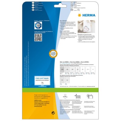 Herma Etiketten permanent haftend 35 x 35 mm weiss PREMIUM 10 Bl 350 Etik. LaserInkCopy