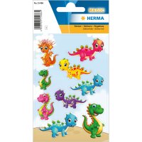 Herma MAGIC Sticker KLEINE DINOS, FOLIE BEGLIMMERT