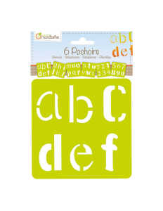 Avenue Mandarine Mandarin 6 Schablonen Alphabet Fantasy