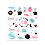 GLITZER-STICKER "BULLET JOURNAL" 130 STICKER