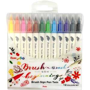Pentel Kalligrafiest. BrushSignPenTwin Set 4711577072906