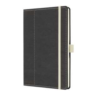 Notizbuch Conceptum - Leder-Optik punktkariert A5 grau/weiß 194 Seiten