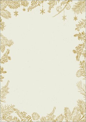 SIGEL DP422 Weihnachts-Motiv-Papier - Tannenzweige - gold - 90 g/m² - A4 - 100 Blatt