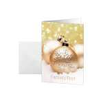 Weihnachts-Karten Weihnachtskugeln gold/weiß/silber...