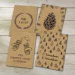 Weihnachts-Postkarten-Set - schwarz - A6 - 24 Karten