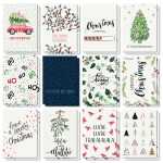 Weihnachts-Postkarten-Set - schwarz/rot/grün - A6 -...