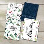 Weihnachts-Postkarten-Set - schwarz/rot/grün - A6 -...