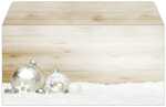 Weihnachts-Umschlag Weihnachtskugeln beige/weiß DIN lang 50 Umschläge