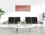 SIGEL GL299 Glas-Magnettafel Artverum - koralle - 130 x 55 x 1,80 cm