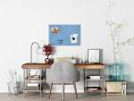 SIGEL GL394 Glas-Magnettafel Artverum - hellblau - 60 x 40 x 1,50 cm