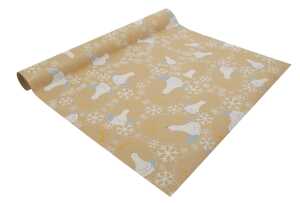 Geschenkpapier Polar bear with shooting braun/weiß/gelb 5 m x 500 mm