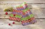 Geschenkpapier- Cut-out style - grün/rot/violett - 5 m x 500 mm