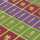Geschenkpapier- Cut-out style - grün/rot/violett - 5 m x 500 mm