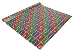 Geschenkpapier- Cut-out style - rot/grün/violett - 5 m x 500 mm
