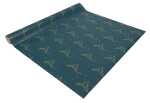 Geschenkpapier- Christmas tree - petrolblau/gelb - 5 m x 500 mm