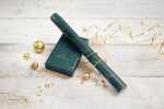 Geschenkpapier- Christmas tree - petrolblau/gelb - 5 m x 500 mm