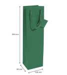 Geschenktasche Flasche - opalgrün - grün10 x 35...