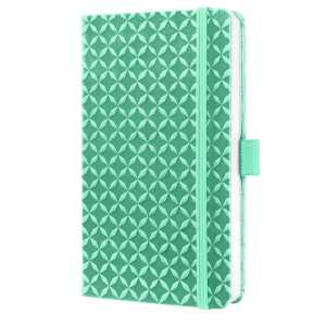 Notizbuch Jolie - mint green - liniert 80 g/m² A6 Hardcover 174 Seiten