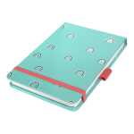 Notizblock Jolie - Rainbow Turquoise - dot 100 g/m²...