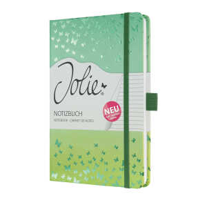 SIGEL Notizbuch Jolie DIN A5 liniert grün/gelb 87 Bl.