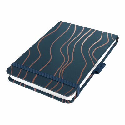 SIGEL JN350 Notizblock Jolie - Navy Meringue - punktkariert (Dot-Lineatur) - 100 g/m² - A6+ - dunkelblau - Hardcover - 158 Seiten - FSC-zertifiziert