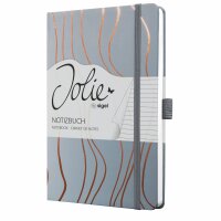 SIGEL JN351 Notizbuch Jolie - Grey Meringue - liniert - 80 g/m² - ca. A5 - grau - Hardcover - 174 Seiten - FSC-zertifiziert